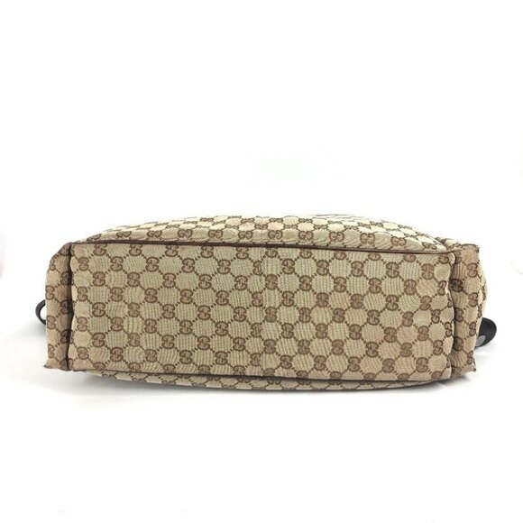 GUCCI 123326 Mother's Bag Crossbody Shoulder Bag Canvas/Leather Beige/Dark brown - Picture 2 of 16